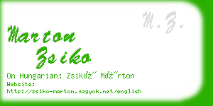 marton zsiko business card